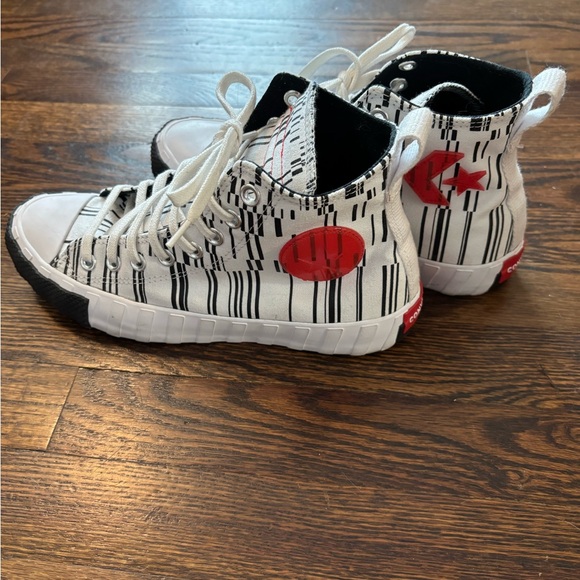 Converse Black and White High-Top Canvas Sneakers - Picture 2 of 5